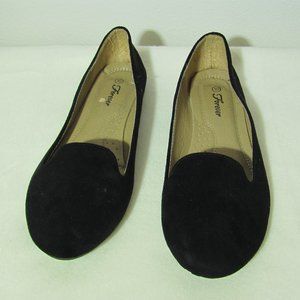 Forever Flat Loafer Black Faux Suede